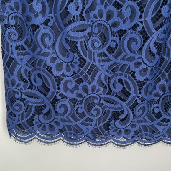 Lilly Pulitzer Rosaline Dress in Bright Navy About Face Lace Size 0 - Picture 9 of 12